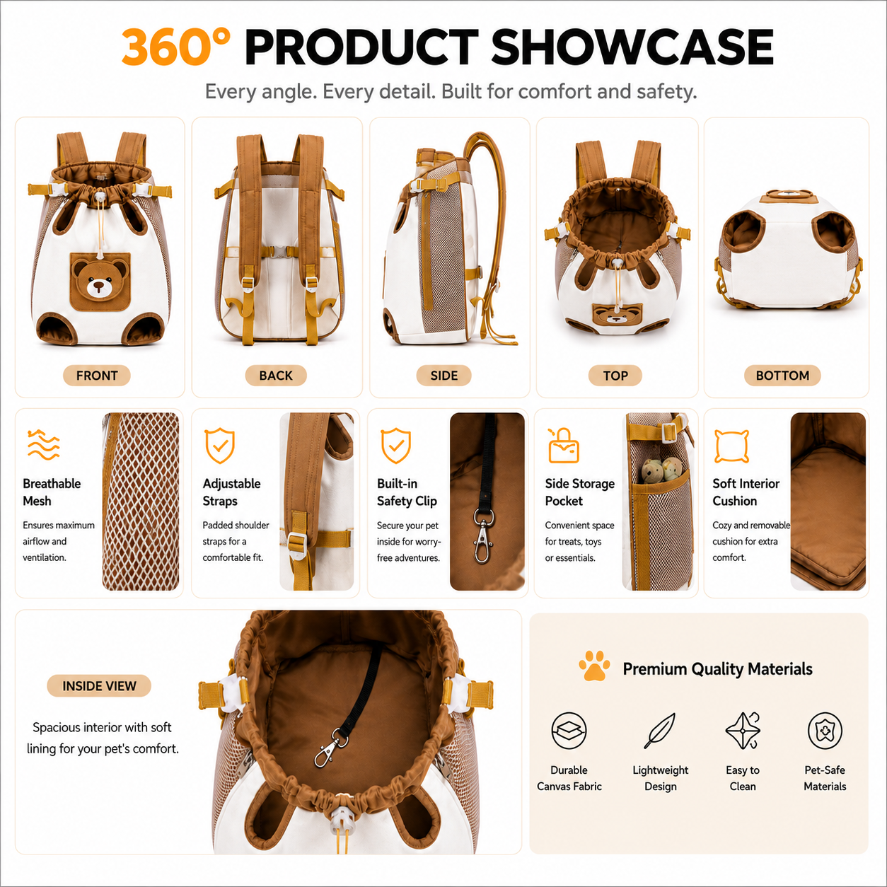 PawKtee Premium Pet Carrier Backpack